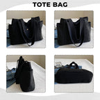 Kraptick Canvas Tote Bags, Stylish Shoulder Tote Bag Everyday Use For Women, Sylish Compact Tote Bag Perfect for Shopping (Black)