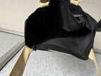 BROGBUS Canvas Tote Bag with Two Handles for Shopping, Travel, School, Office, and Daily Use, Black