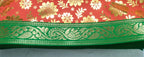 Lakshmi Maa Collection's Rumala Sahib Double Set Orange with Green gota Set of 4 PEC