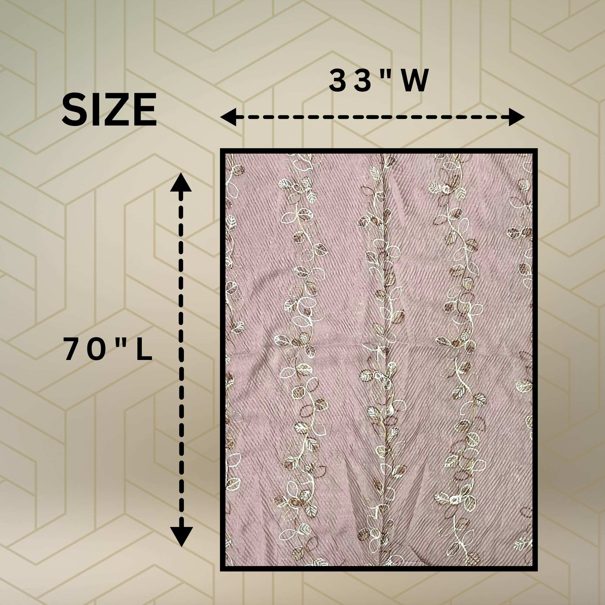 FAHABO Scarf for Women Stylish Pleated Viscose Cotton with Embroidery and Tassels | Hijab Scarf | Stole | Soft, Lightweight, and Latest Scarves | 72 x 33 Inches (Lilac Purple)