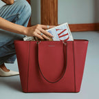 Miraggio Carmin Tote Bag |Tote Bags for Women for Office Use | Fits Upto 16 Laptop | Women Shoulder Bag
