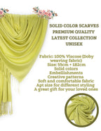 Chandwasia Premium Viscose Dobby Weave Stole and Shawl Fashion Scarf for Girls Women and Men Soft All Season Wear