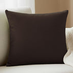 Yellow Weaves Cotton Canvas Decorative Cushion Covers, (24 X 24 Inches), Set of 1, Coffee