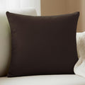 Yellow Weaves Cotton Canvas Decorative Cushion Covers, (16 X 16 Inches), Set of 1, Coffee