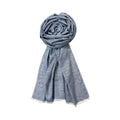 FAHABO Shimmer Woven Cotton Blend Scarf for Women – Lightweight Hijab & Stole Wrap | 73 x 29 Inches (Dark Blue)