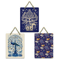 Artvibes Paisley Art Decorative Wall Hanging Ornaments | Wall Sculpture | Signs & Plaques | Festive Decor | Aesthetic Wooden Decor | Handcrafted Art | Ideal Gifts (WH_9617N), Set of 3