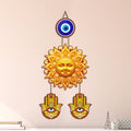 Artvibes Surya Dev Evil Eye Wall Hanging for Home Entrance Door Decor | Nazar Battu Protection Hanging for Living Room Bedroom Office | Vastu Positive Energy Decorative Gift (WH_85126N)