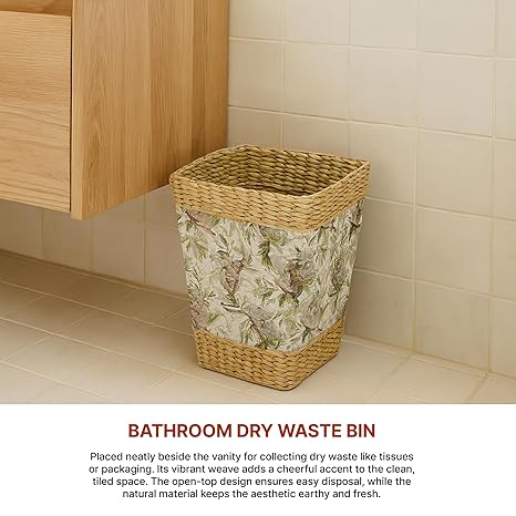 Seagrass Waste Bin Basket for Home, Kitchen, and Dry Waste