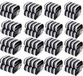 STARNSTYLE 300 TC All Season Light Weight Striped Polar Fleece Double Bed Donation Blanket (230 x 230 cm Pack of 20, White, Black) Kafalo