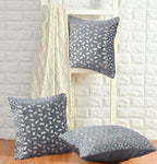DECOMIZER Jacquard Geomteric Cushion Covers 24 Inch X 24 Inch Set Of 3 Ethnic Motifs 240 TC Cushion Covers,Design- Bricks,Color- Grey
