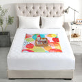 Aazeem Waterproof Bed Server | Food Mat | Bedsheet Protector | Non - Reversible in 3D Printed with Laminated Nonwoven Back| Multicolor| Kafalo