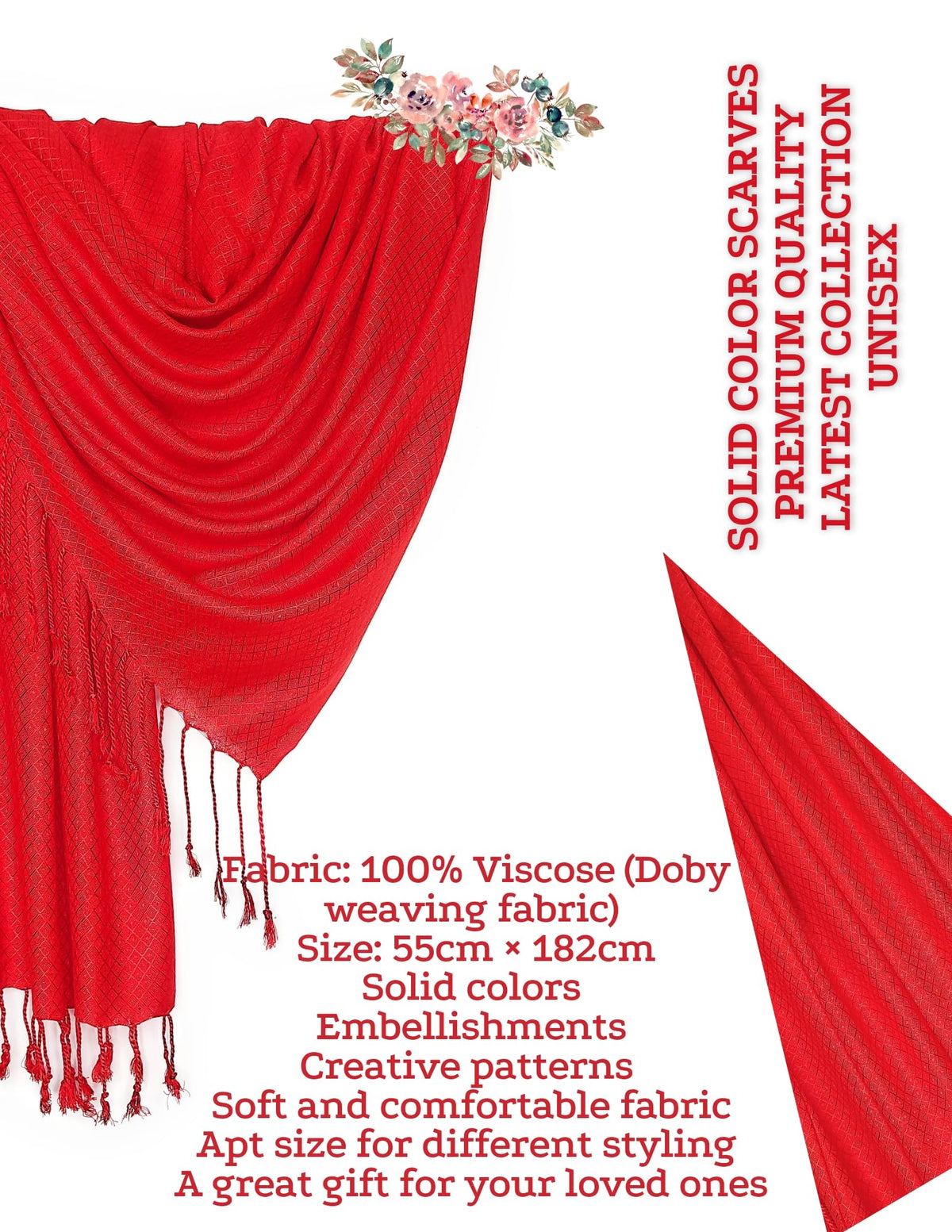 Chandwasia scarves, Viscose Fabric stole & Shawl || Scarf Stoles for Girls/Ladies/Women/Men for Summer & Winters_STOLES_Sep_02_D6
