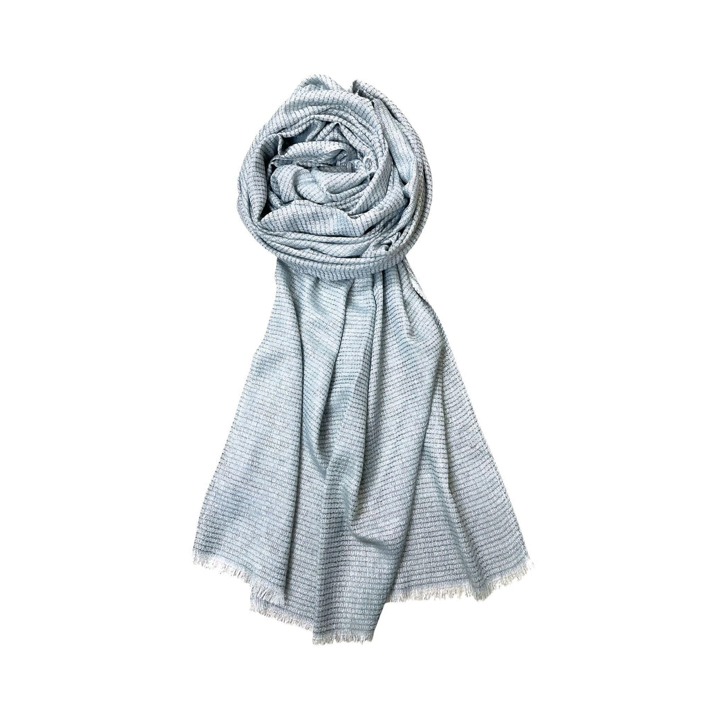 FAHABO Shimmer Woven Cotton Blend Scarf for Women – Lightweight Hijab & Stole Wrap | 73 x 29 Inches (Light Grey)