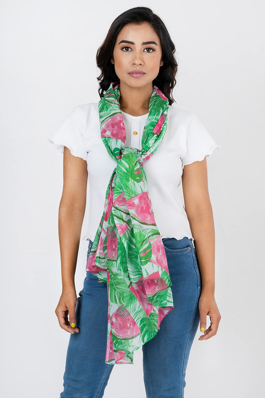 AQVA Printed Cotton Scarf for Women Stylish (Kalingar) | Head and Face Cover Scarf for Girls with 100% Cotton | Soft & Lightweight Scarves/Stoles for all Weather (72 x 43 in)