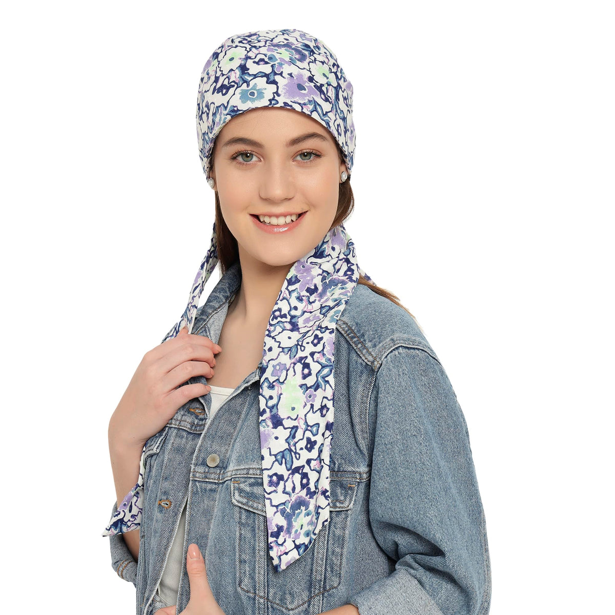 The Headscarves Premium Cotton Printed Headscarf for Women – Soft Chemo Headwear, Stylish Hijab Cap, Breathable Headwrap for Hair Loss, Modest Fashion Scarf & Cancer Turban