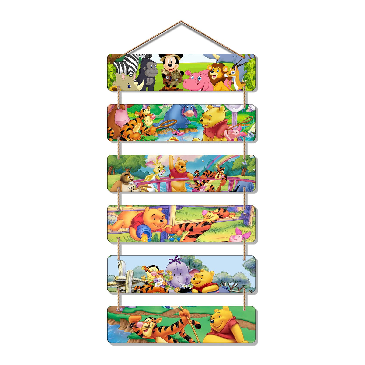 Artvibes Decorative Wall Hanging Wooden Art Decoration item for Living Room | Bedroom | Home Decor | Gifts | Quotes Decor Item | Wall Art For Hall | Mdf Wall Decoration, Set of 6 (WH_3294NR)