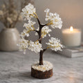 Clear Quartz Crystal Tree with 300 Natural Healing Chips | 11 Inch Vastu Feng Shui Lucky Gemstone Tree for Wealth, Positivity & Home Decor | Reiki Energy Crystal Bonsai Gift for Prosperity India
