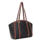 EXOTIC Shoulder Handbag for Women, Classic Fashion Design with Contrast Stitching (Black)