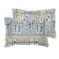 BSB HOME® 220 TC Premium Cotton Printed Pillow Covers | Ultrasoft Breathable Envelope Closure| Pack of 2 Pillow Covers King Size (White & Blue Flower, 20 x 30 Inches)