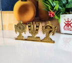 KridayKraft Tirupati Balaji Symbol Stand Shankh Chakra Namah Gold Plating Antique Decorative for Car Dashboard Home & Office Table Showpiece Figurines,Religious Gift Idol...