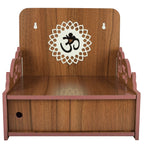 Comert Enterprise Handmade Beautiful Wooden Temple/ Home Temple/Puja Mandir/Wall Hanging and Table Top Home Mandir Temple /Home Art & Craft Engineered Wood Home Wall Temple (Brown)
