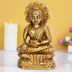 ARTVARKO Brass Buddha Statue Small Buddhism Religious Showpiece Figurine Gift Idol 3.5 Inch