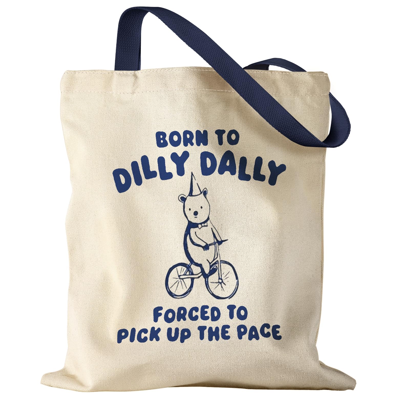Miss Adola Aesthetic Canvas Tote Bag for Women - Sturdy Cloth Cotton Totes Bag with Pattern Shoulder Bag for Shopping, Grocery, Gym, Cycling Bear, Cycling Bear, One Size