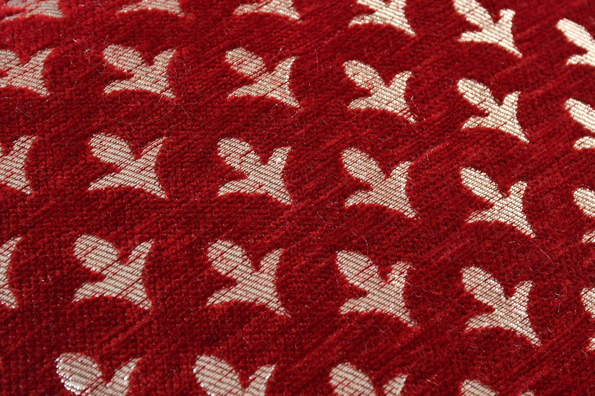 DECOMIZER Jacquard Geomteric Cushion Covers 16 Inch X 16 Inch Set Of 2 Ethnic Motifs 240 TC Cushion Covers,Design- Star,Color- Maroon
