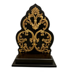 AONA Brass and Wooden Sihasan for Multipurpose Use Temple Goddess Temple Height 13 Inches
