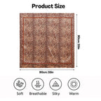 Flavizo Leopard Print Satin Square Scarf for Women, Stylish Large Silk Scarves, Lightweight Bandanas for Women, Brown Head Scarf | Fashion Neck Wrap