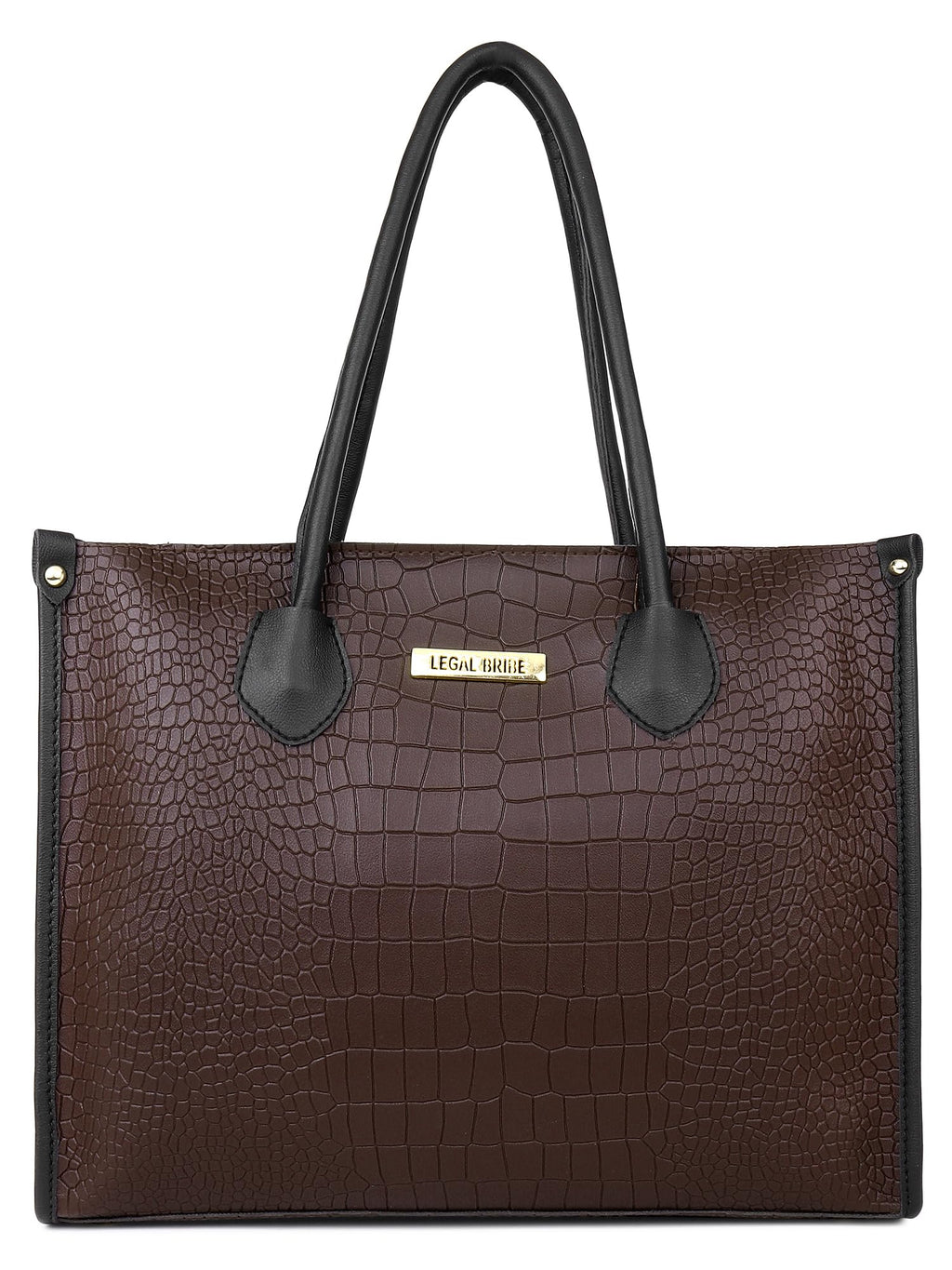 LEGAL BRIBE Women Crock Style Classic Tote Bag Combo Of 4 (Brown)