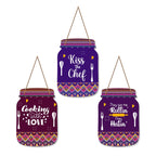 Artvibes Cooking with Love Wall Hanger for Home Decor | Gifts | Wall Art | Decoration Wooden Hanging Items | Kitchen Wood Design | Quotes Decor Items | Decorative Artworks (WH_8917N)