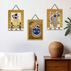 Artvibes Sacred Shreenathji Wall Hanging Home Decorative Wall Art for Prosperity | Spiritual Decor Items | Wall Poster | Graphic Art| Stylish Modern Decor Item | Gift Items (WH_96184N), Set of 3
