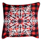 Vendola Decorative Merry Christmas 12 Inch x 12 Inch Cushion Covers Set of 5, Satin Cushion Cover for Sofa, Christmas Home Decor, White and Red Colour, Deer, Reindeer, Pine Tree Print, (12X12 Inches)