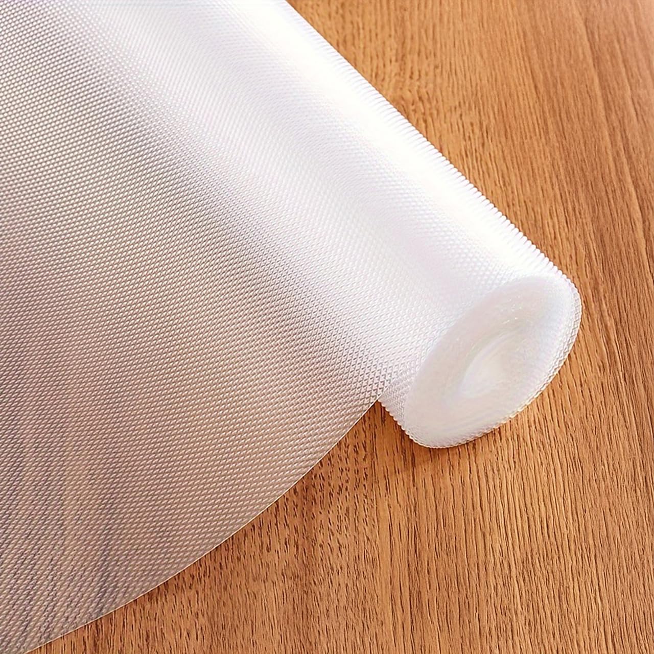 MollisHomes EVA Geometric Food Grade Washable Anti Slip Mat/Sheet for Fridge, Shelf Liner for Kitchen Shelves, Table, Kitchen Drawer Mat, Wardrobe(Diamond Texture, Transparent) 3Mtr (300Cm X 45Cm) Kafalo