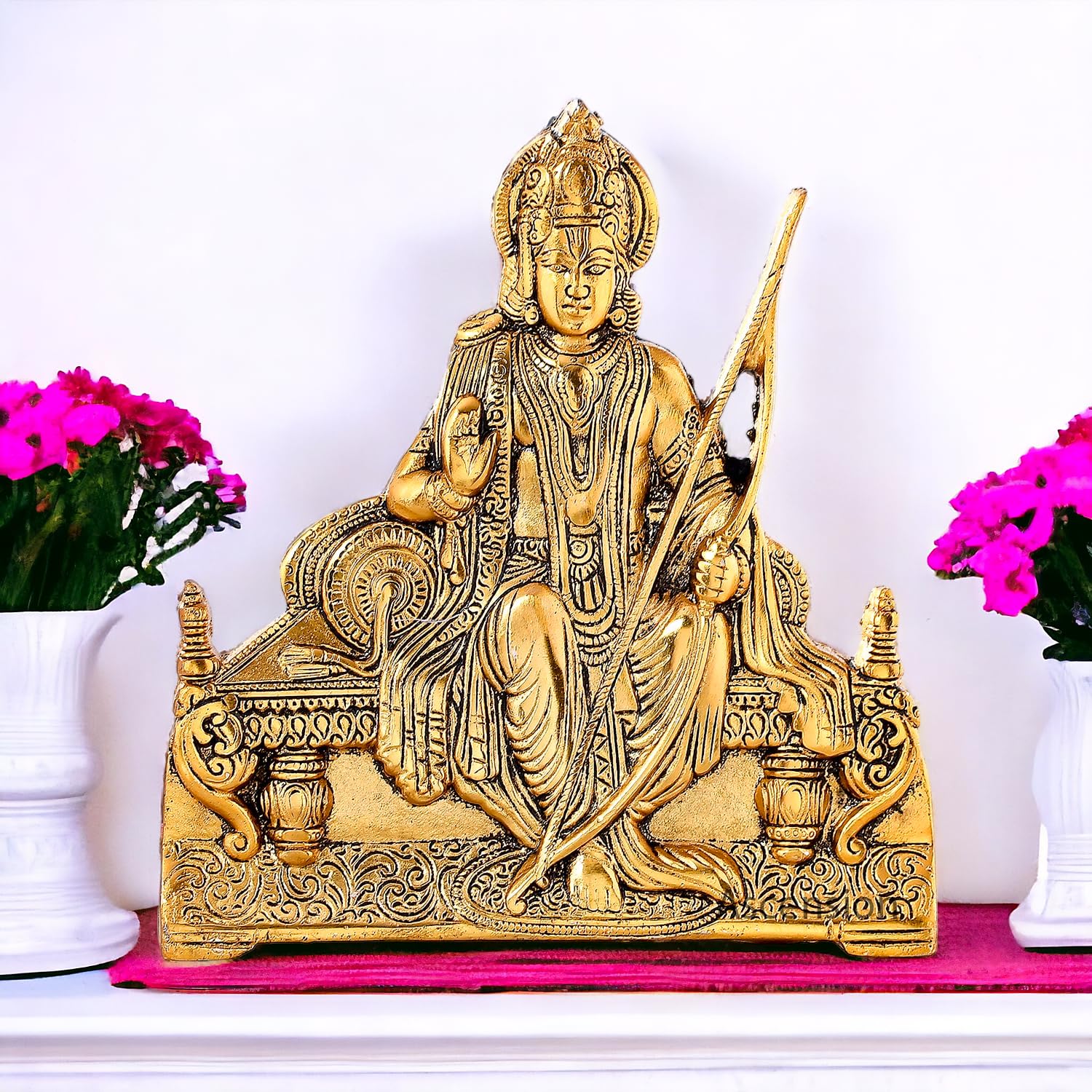 KridayKraft Metal Shree Ram Architectural Model Prabu Shri Ram Bhumi Ayodhya Showpiece for Home Decor, Office | Metal Showpiece Wall Hanging