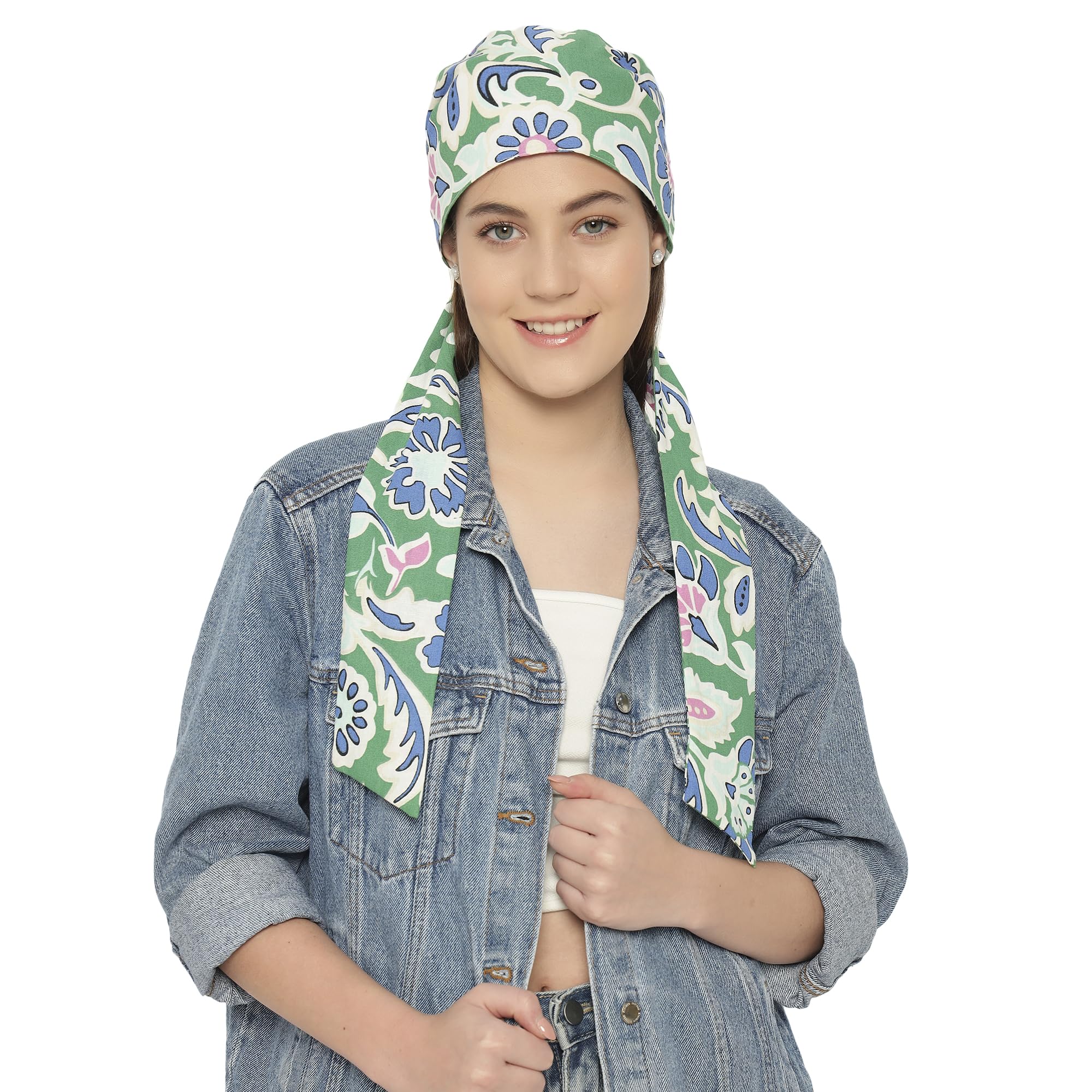 The Headscarves Premium Cotton Printed Headscarf for Women – Soft Chemo Headwear, Stylish Hijab Cap, Breathable Headwrap for Hair Loss, Modest Fashion Scarf & Cancer Turban