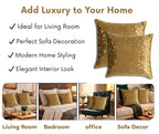 RD TREND® Premium Velvet Cushion Covers Set of 2 | Soft Decorative Throw Pillowcases for Sofa, Bed & Living Room | Cushion Cover 24 inch x 24 inch (60x60 cm) Golden Brown