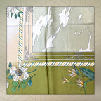 FAHABO Silk Scarf for Women – Soft, Lightweight Silk-Blend Hijab & Stole | Elegant Neck/Head Wrap Shawl | 73 x 35 Inches (Blushing Green)