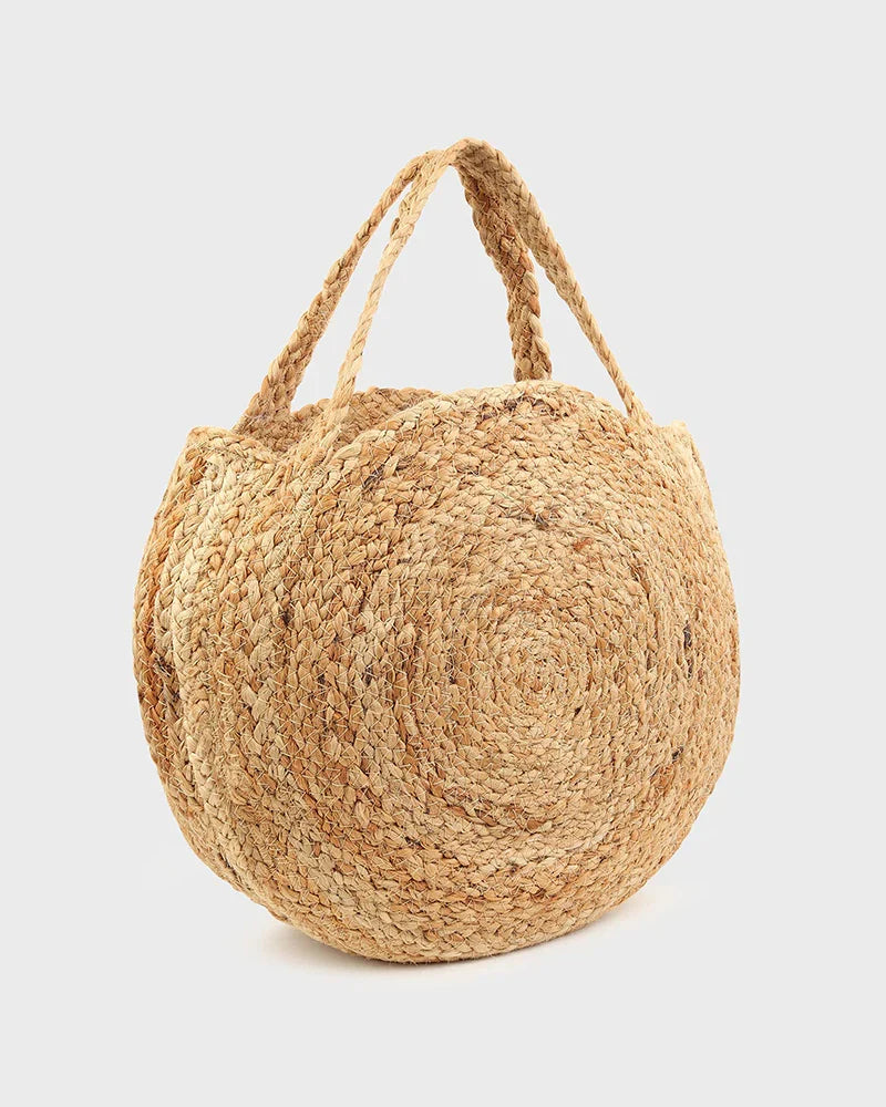 Handmade Raffia Tote Bag for Shopping, Storage & Casual Use