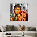 VIBECRAFTS 3 Pieces Shree Radha Krishna Canvas Wall Painting Fitted With Wooden Frame For Home | Office | Living Room | Gifts (PTVC3Pcs1_9537)