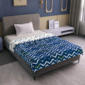 Divine Casa 120 GSM Microfiber Reversible Blanket | Soft Printed All-Season AC Blanket | Single Bed, 140 x 210 cm - Pastel Blue Kafalo