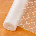 Premium Anti-Slip Kitchen Shelf Liner Roll - Waterproof Fridge Mats and Drawer Mat for Cupboard, Cabinets & Wardrobe Shelves, Washable & Easy to Cut Protective Sheets 45cm*3mtr (White Grill) Kafalo