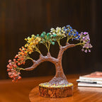 Hindcraft Seven Chakra Tree of Life - Feng Shui Crystal Bonsai with Healing Stones for Home Decor & Positive Energy – Spiritual Gift for Women & Family - Energy Boosting & Luck (8 Inches)