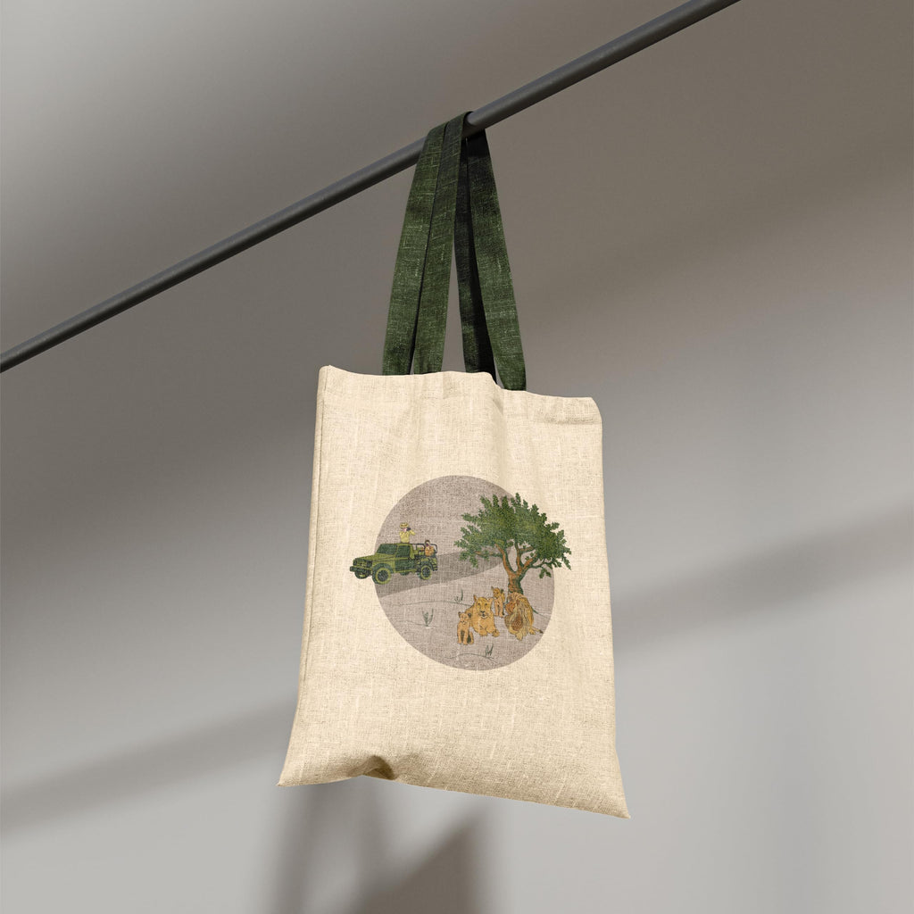 ALGAARI Safari | Gir Reusable Shopping Bag Canvas Tote Bag for Grocery Shoulder Handbag Travel Bag for Men and Women | Ecofriendly Cotton Tote Bags | 100% Organic Cotton | Large Capacity Handbag