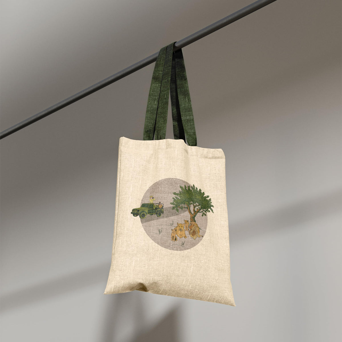 ALGAARI Safari | Gir Reusable Shopping Bag Canvas Tote Bag for Grocery Shoulder Handbag Travel Bag for Men and Women | Ecofriendly Cotton Tote Bags | 100% Organic Cotton | Large Capacity Handbag