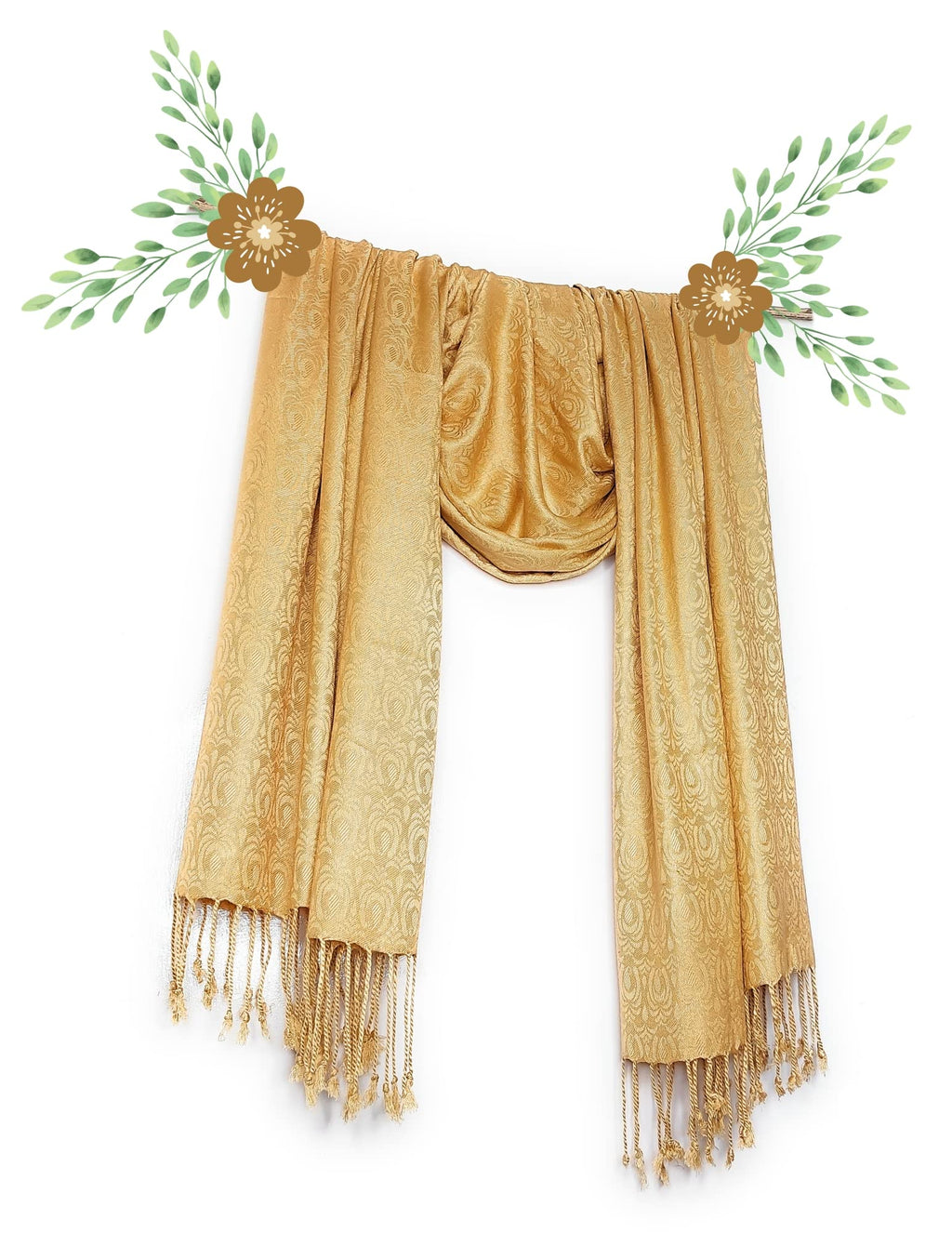 Chandwasia Viscose Scarf Stole & Shawl | Soft Lightweight Fabric | Stylish Scarves for Girls, Ladies, Women & Men | Suitable for Summer and Winter Wear - 28x72 Inches, Cream