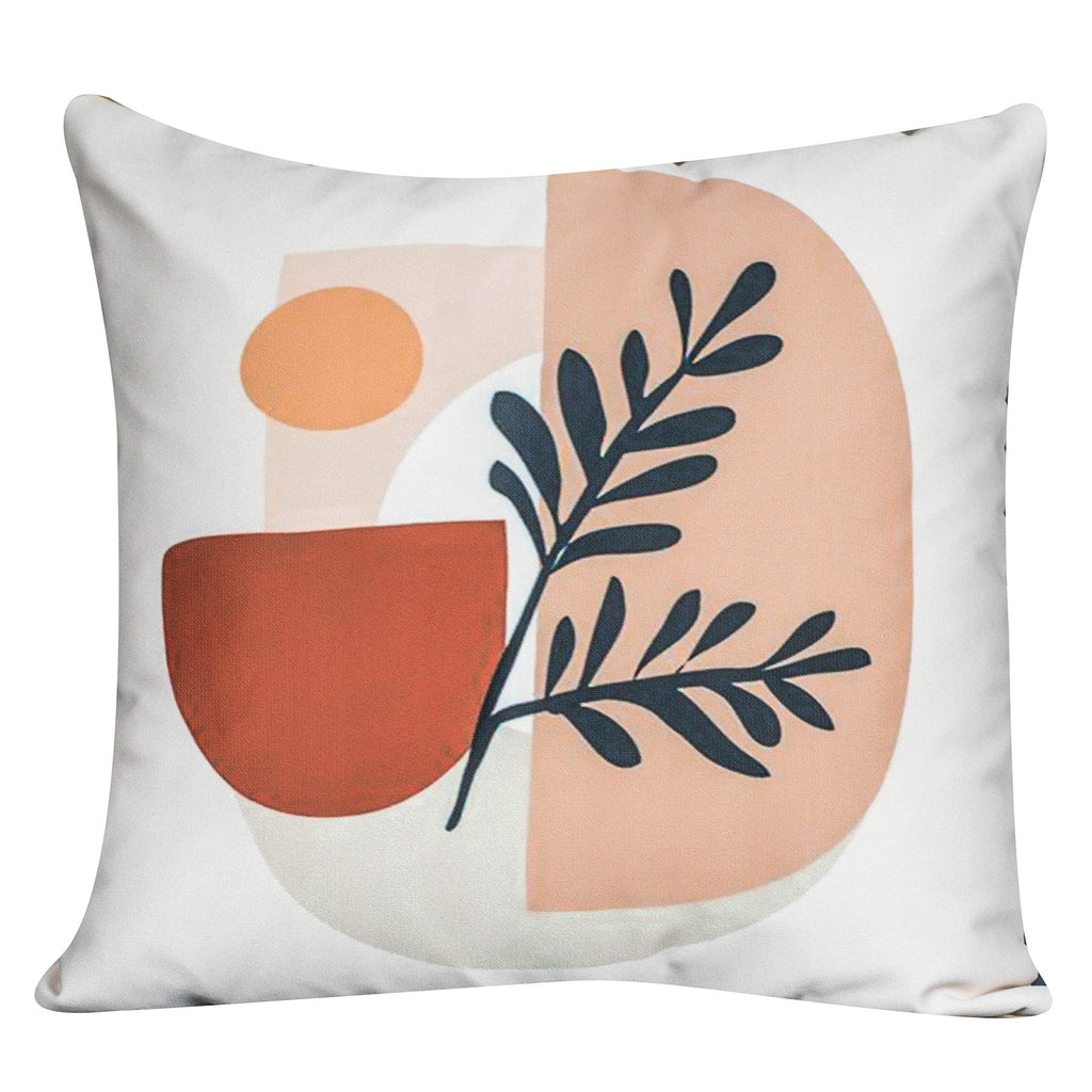 Vendola Mocha Microfiber Satin 250TC Cushion Pillow Covers, Coffee Brown, Set of 5(Modern Art,12x12)