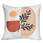Vendola Mocha Microfiber Satin 250TC Cushion Pillow Covers, Coffee Brown, Set of 5(Modern Art,12x12)