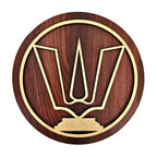 SOLOBOLO Shanku Chakra Naman - A Sacred Symbol of Lord Venkateswara/Balaji MDF Spiritual Wall Hanging | Mandir & Home Temple Decor for Pooja Room, Office & Entrance (6 Inch)
